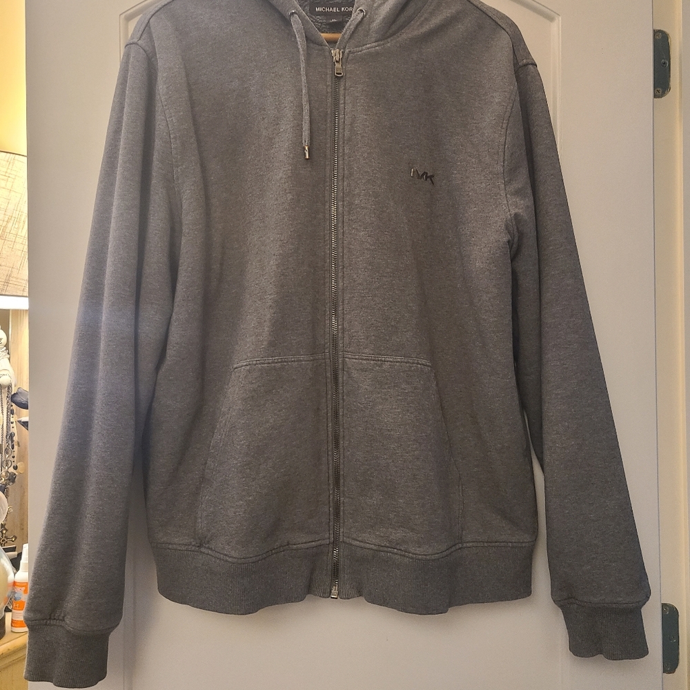 MICHAEL KORS SHERPA- LINED GRAY  HOODIE - Unisex